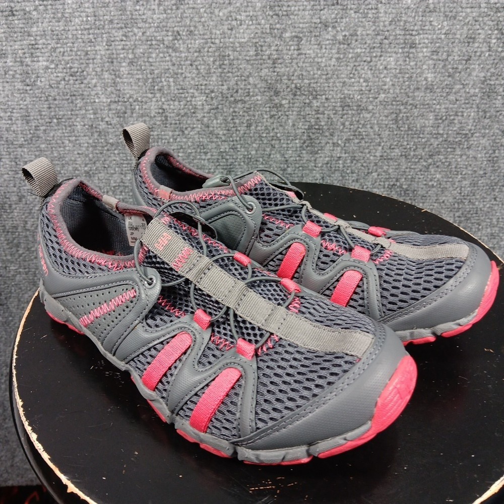 Helly Hansen Women’s Water Shoes Gray Pink USA 6W Ultra Storm Grip Quick Dry Euc
